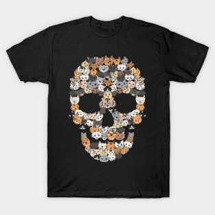 Cat Skull Design T-Shirt